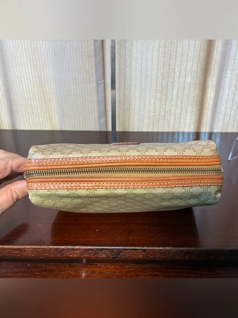 Celine Beige Monogram Pouch